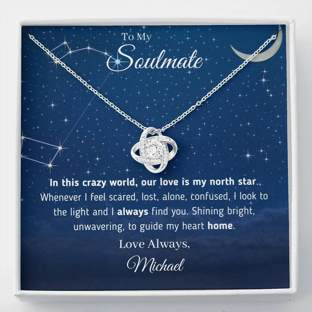 🌟 "To My Soulmate - Our Love Is My North Star" Necklace 🌟