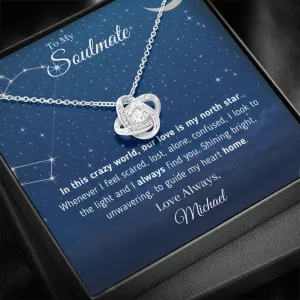 🌟 "To My Soulmate - Our Love Is My North Star" Necklace 🌟