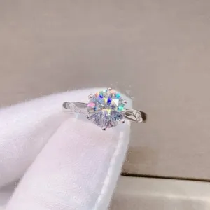 1-3 Carat Round Cut D Color Round Diamond Engagement Ring