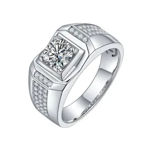 1.0 Ct. 6.5mm Men's Diamond Cluster Ring