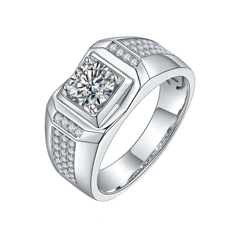1.0 Ct. 6.5mm Men's Diamond Cluster Ring