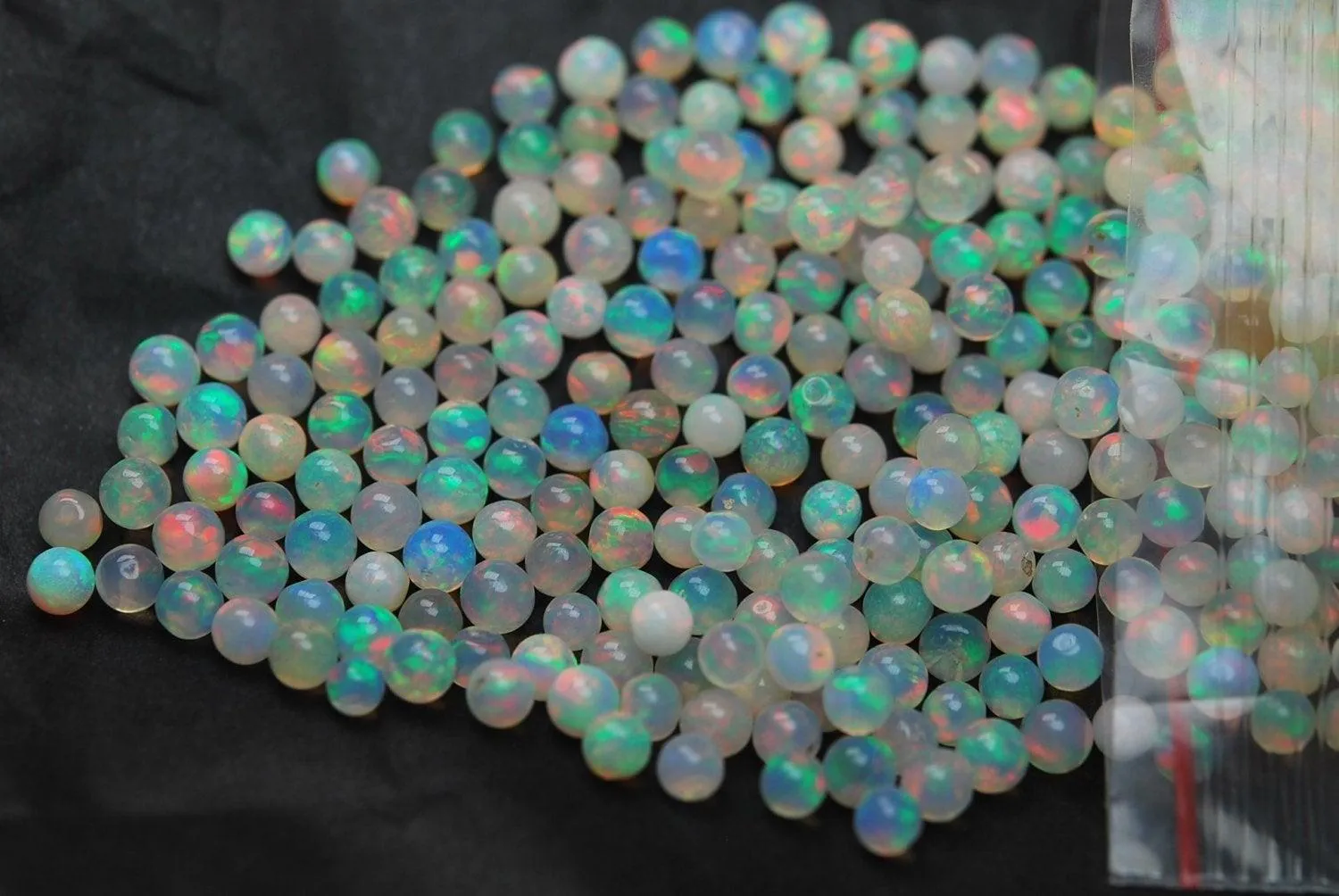 10 Pieces,Super Finest,Opal Round Rondelles Super Flashy Strand,Size 4-4.5mm