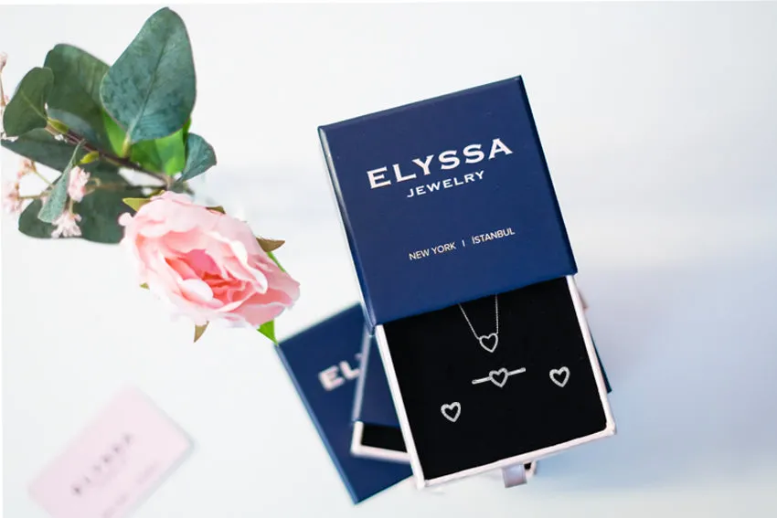 14K Gold Open Heart Diamond Necklace