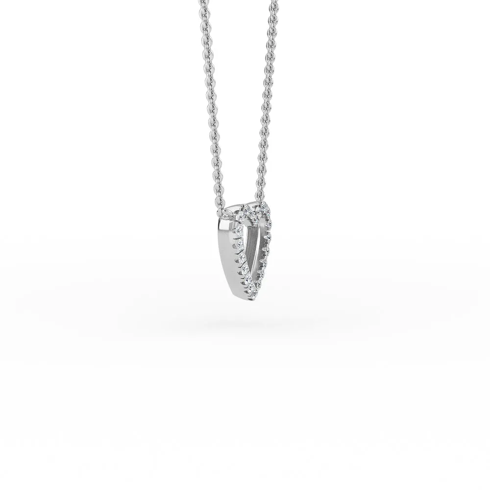 14K Gold Open Heart Diamond Necklace
