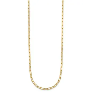 14K Gold Paperclip Link Necklace