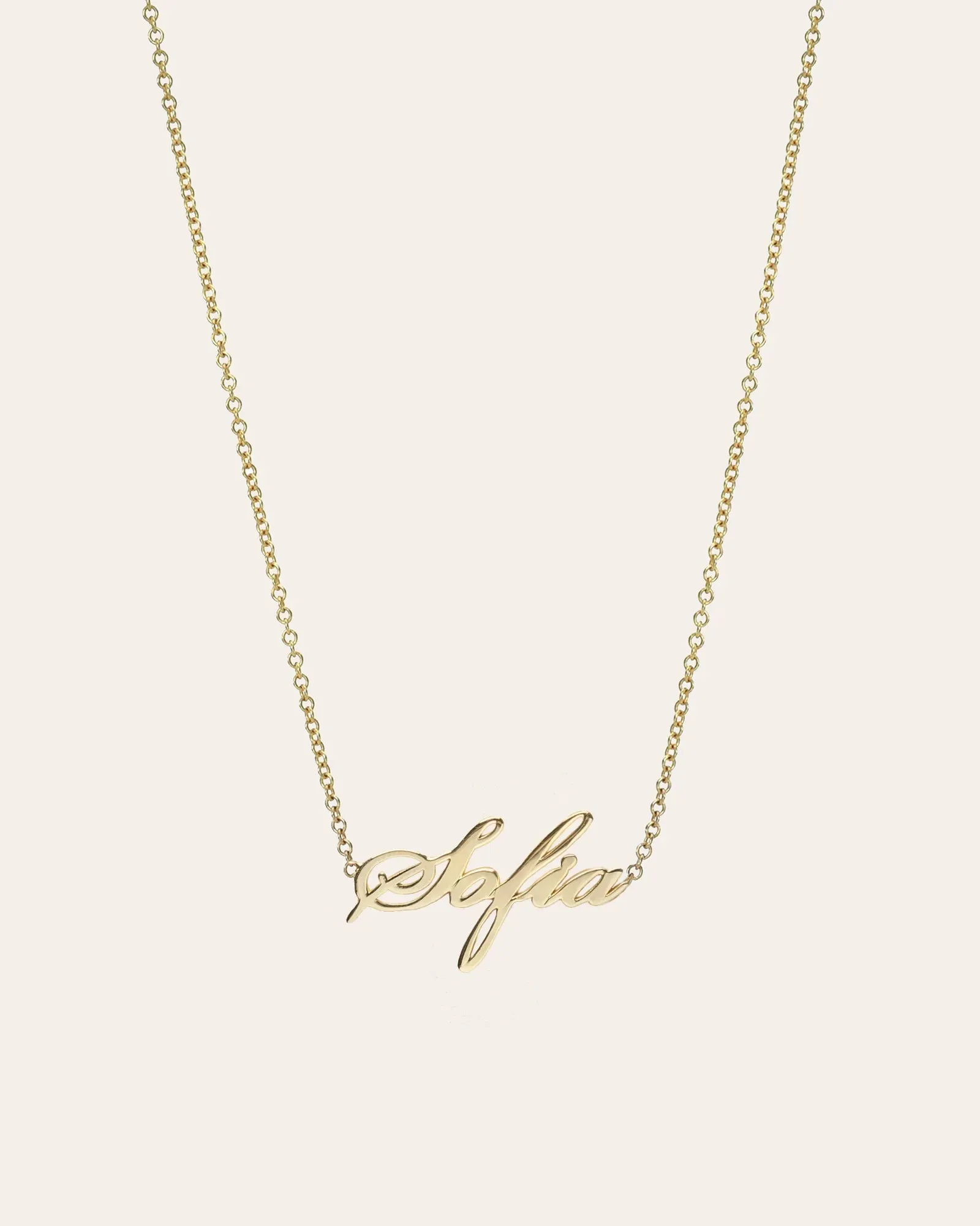 14k Gold Script Name Necklace