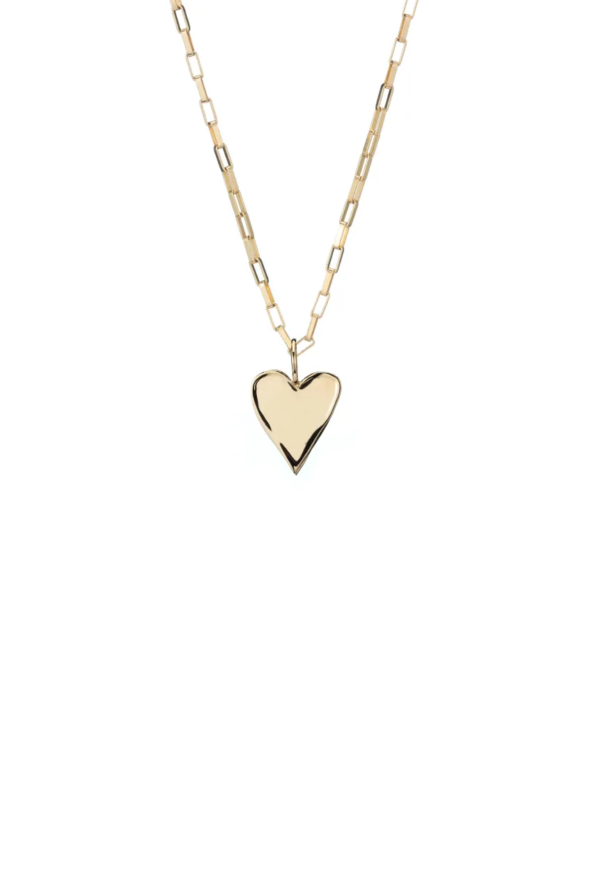 14K Yellow Gold Heart Charm
