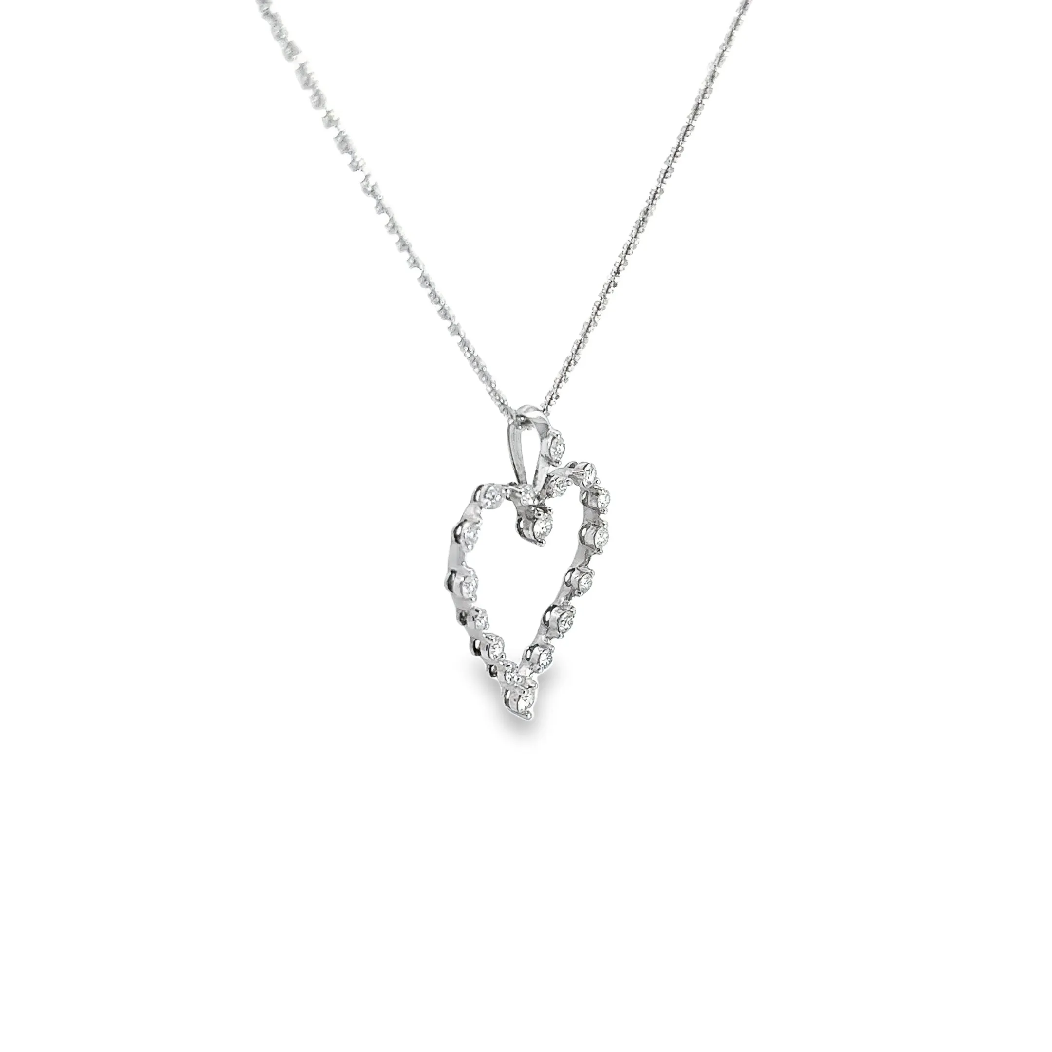 14KW .50CT FSI1 HEART DIAMOND PENDANT