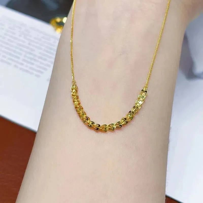 18k Yellow Gold Phoenix Tail Chain Necklace