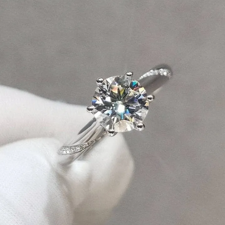 2 Carat Round Round Cut Diamond Engagement Ring