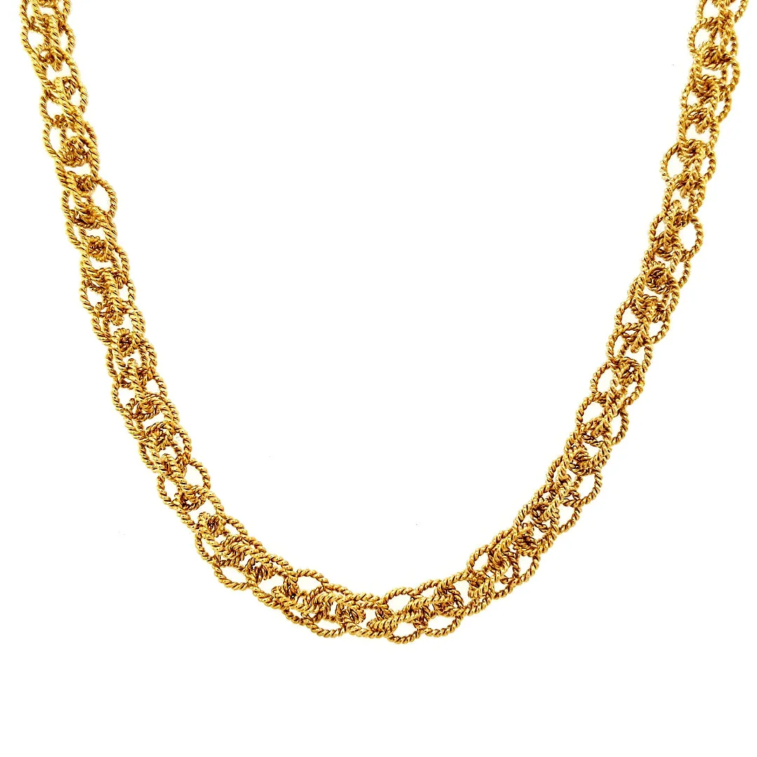 20.75" Handcrafted 24K Gold Vermeil 6mm Spinner Necklace with Toggle Clasp