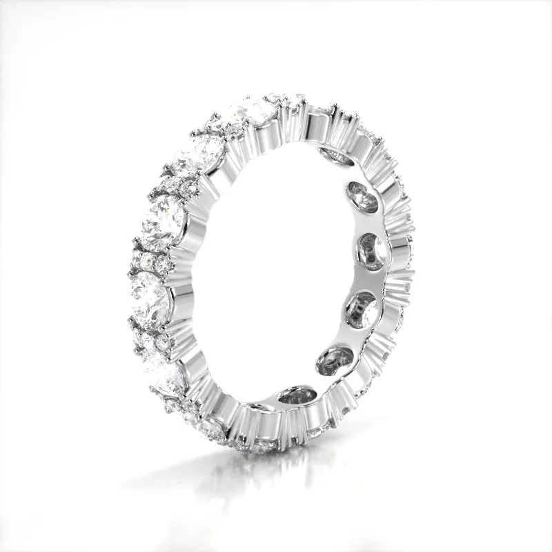 2.12 ct Round Diamond Eternity Wedding Band