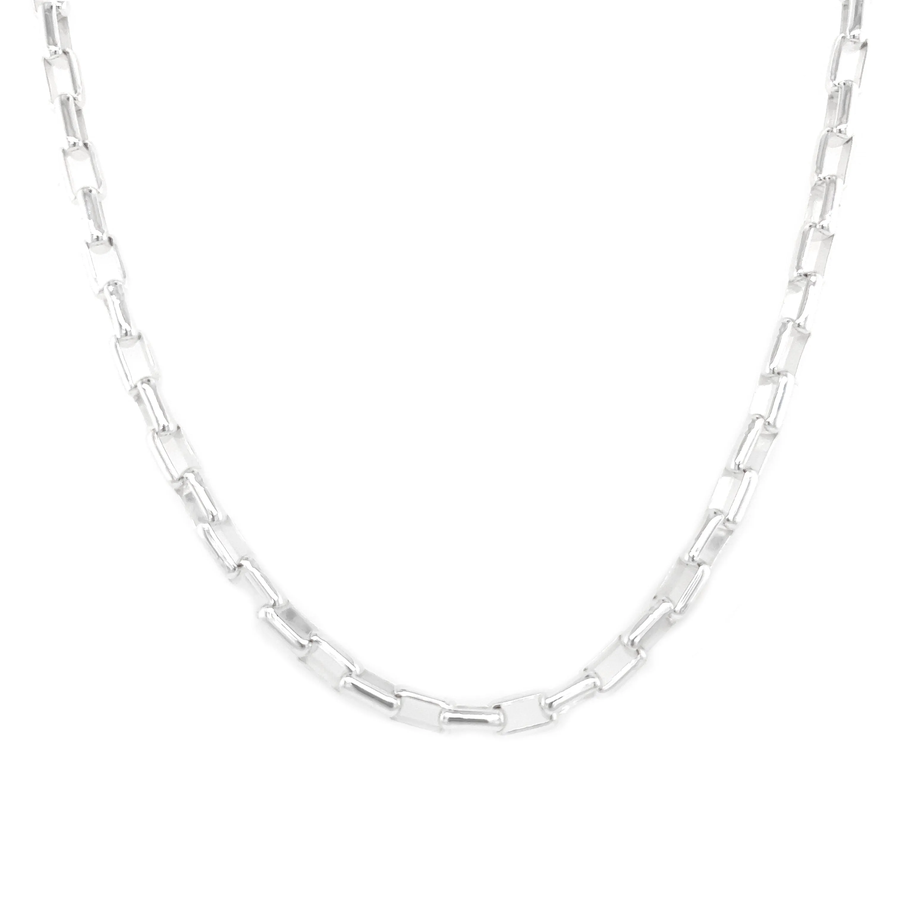 4mm Silver Paperclip Chain