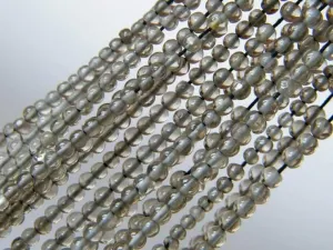 5 Strands Brown Smoky Quartz Smooth Round Ball Gemstone Loose Beads 5mm 14"