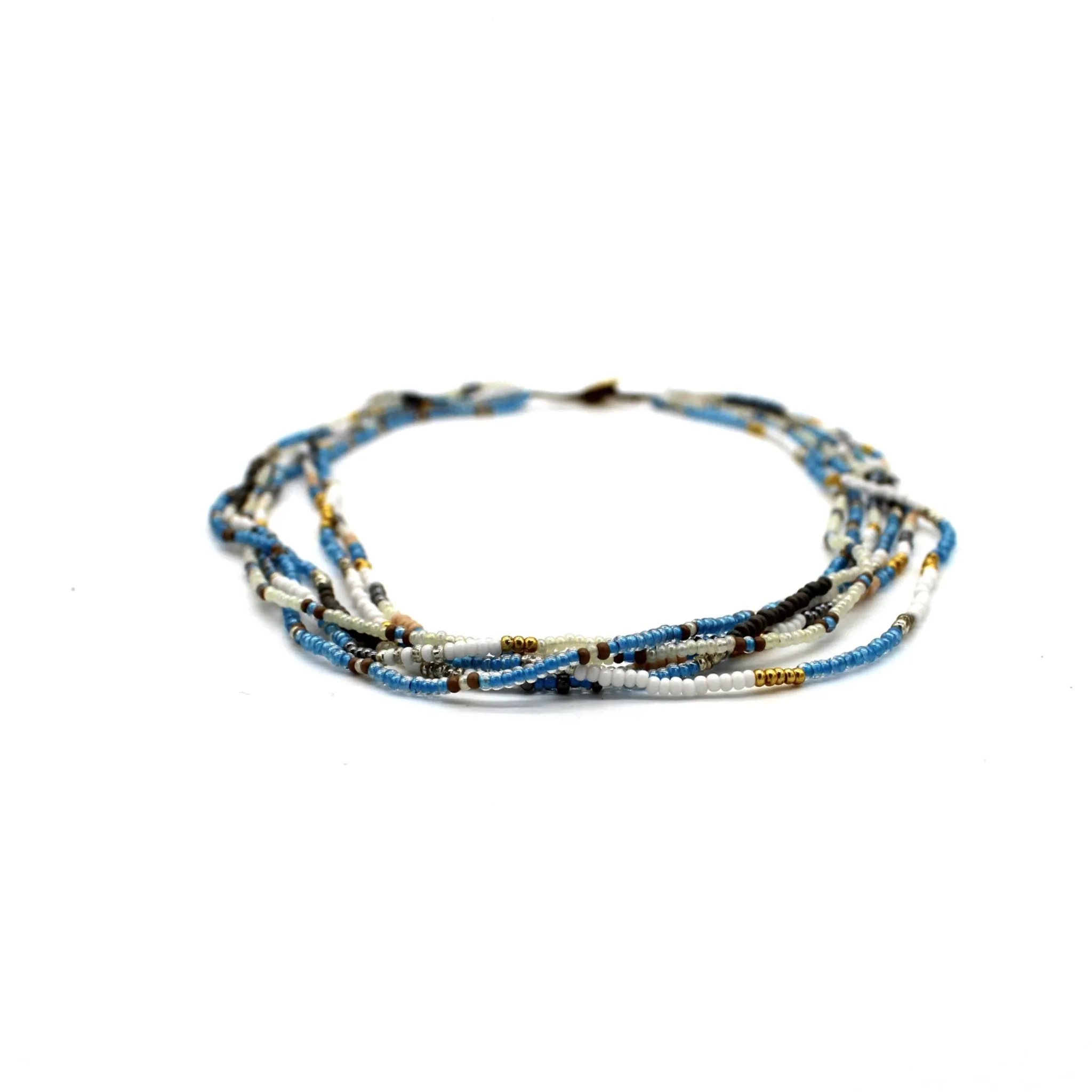 6 Strand Necklace - BLUE JAY