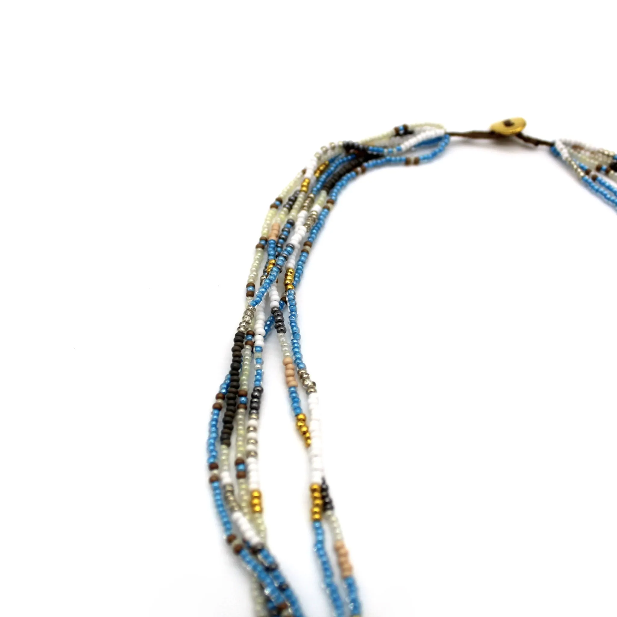 6 Strand Necklace - BLUE JAY