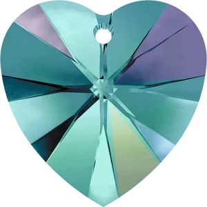 6228 Swarovski XILION Heart Pendants, Blue Zircon AB (229 AB)