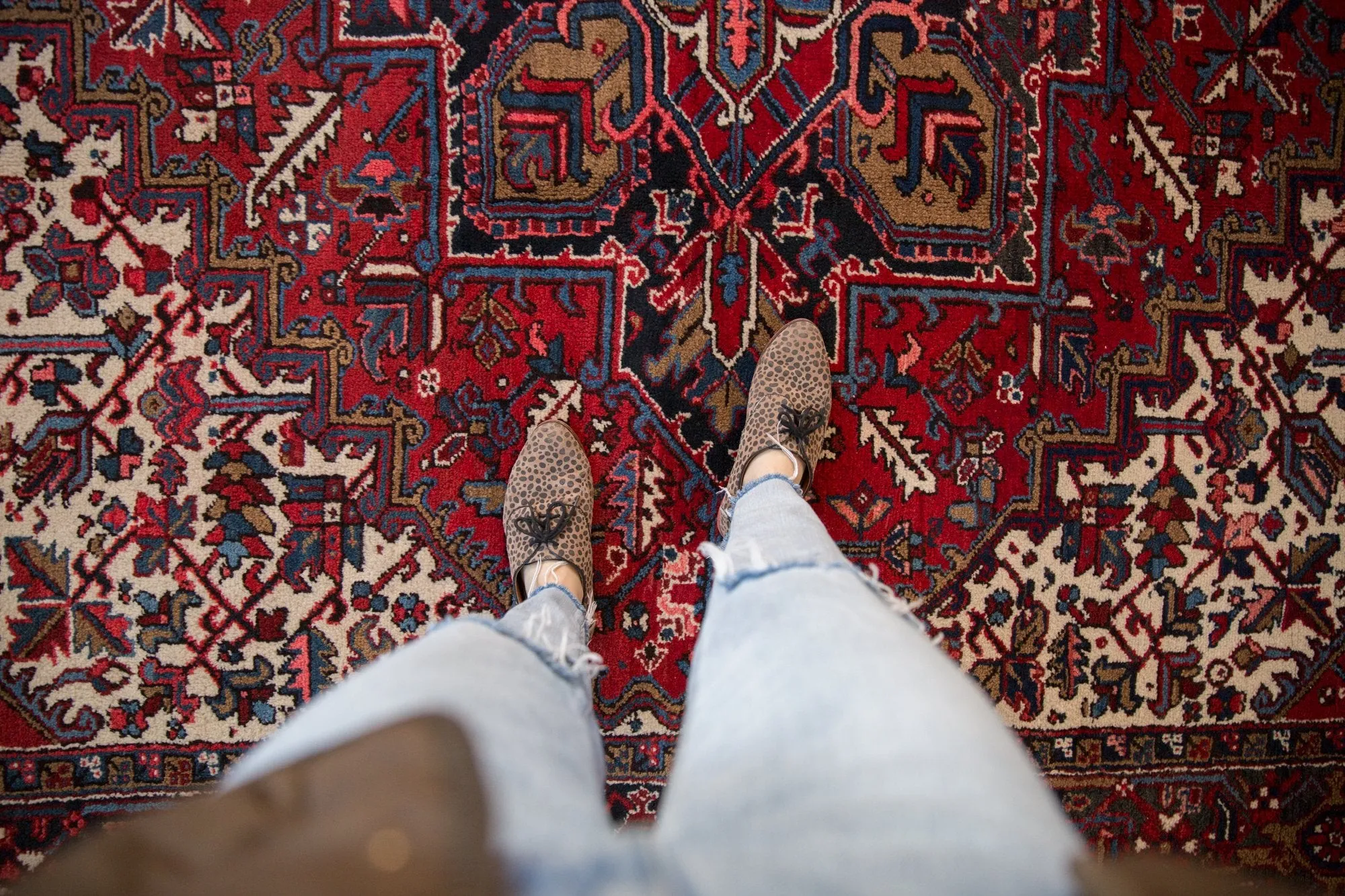 9.5x10 Vintage Mehrivan Square Carpet