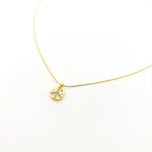 Adia Smooth Chain Peace Charm Necklace | Gold