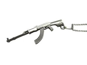 AK47 Rifle Pendant Chain Necklace
