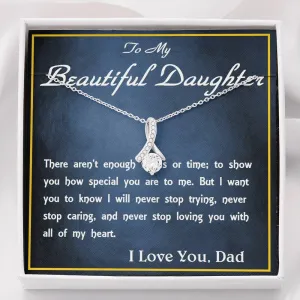 ALLURING BEAUTY Necklace, Custom Message Card
