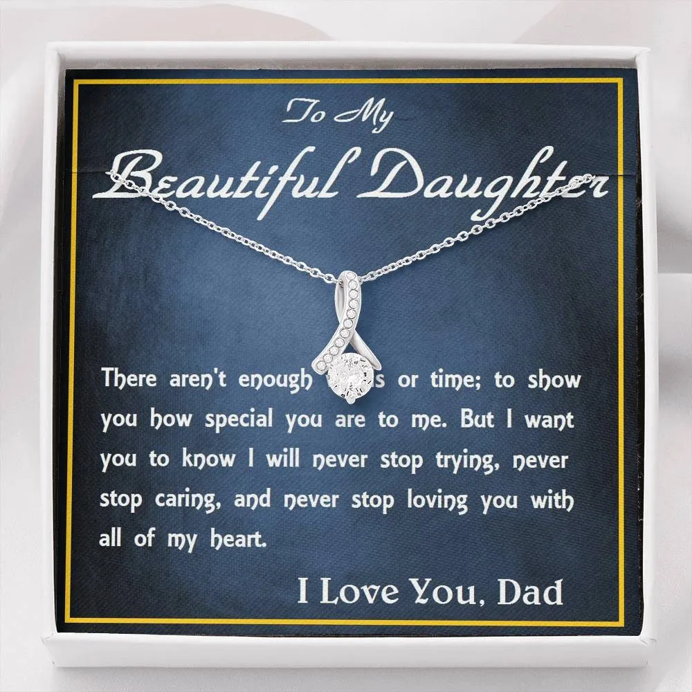 ALLURING BEAUTY Necklace, Custom Message Card