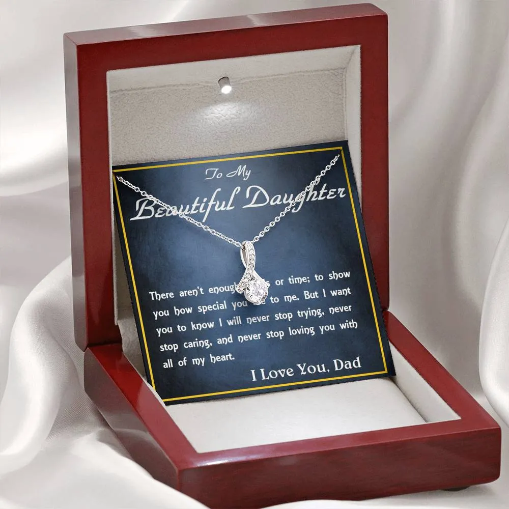 ALLURING BEAUTY Necklace, Custom Message Card