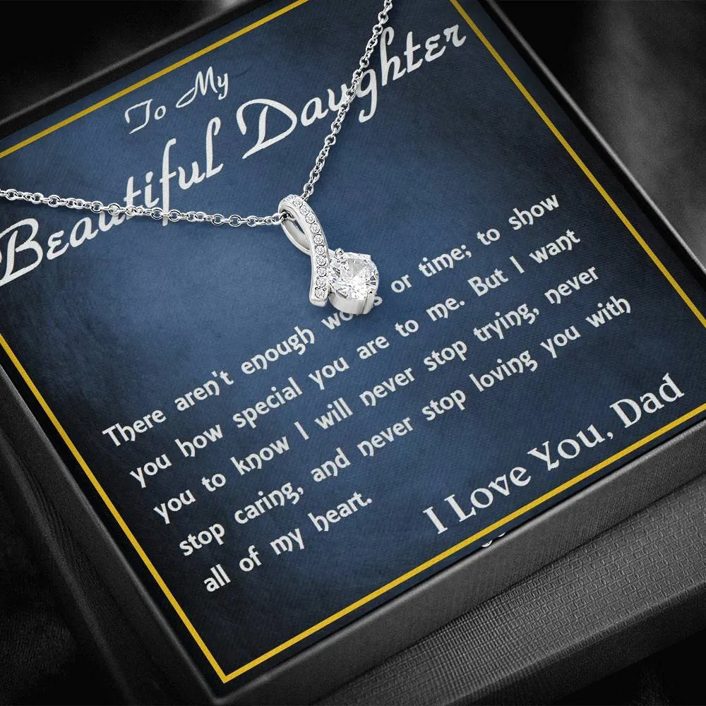 ALLURING BEAUTY Necklace, Custom Message Card