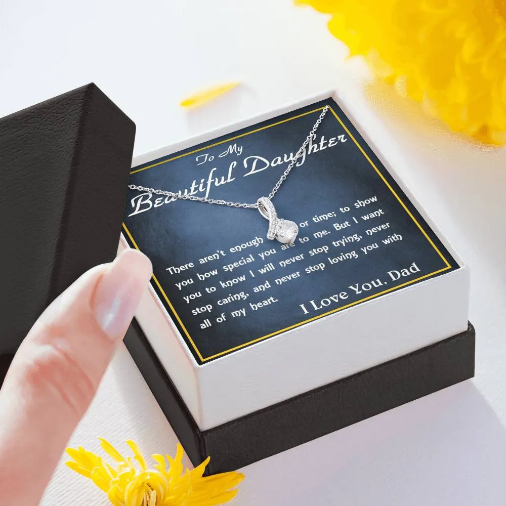ALLURING BEAUTY Necklace, Custom Message Card