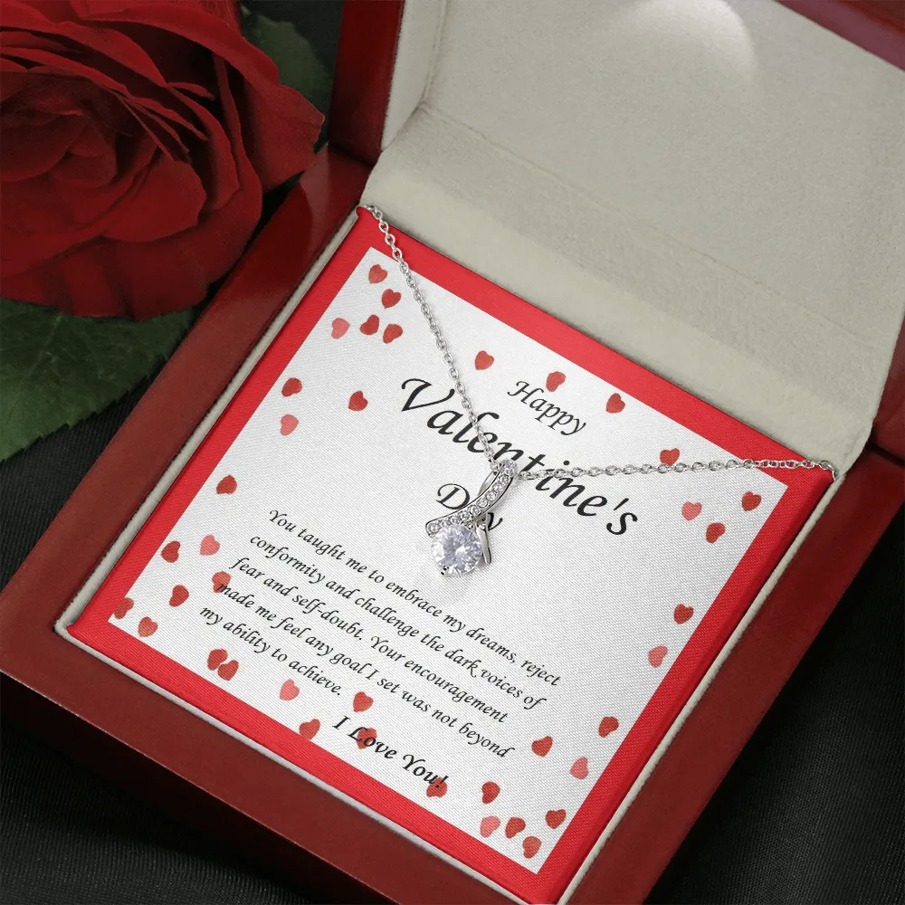 ALLURING BEAUTY Necklace, For Her, Valentine's Day, Mother, Wife, Girlfriend, with Custom Message Card