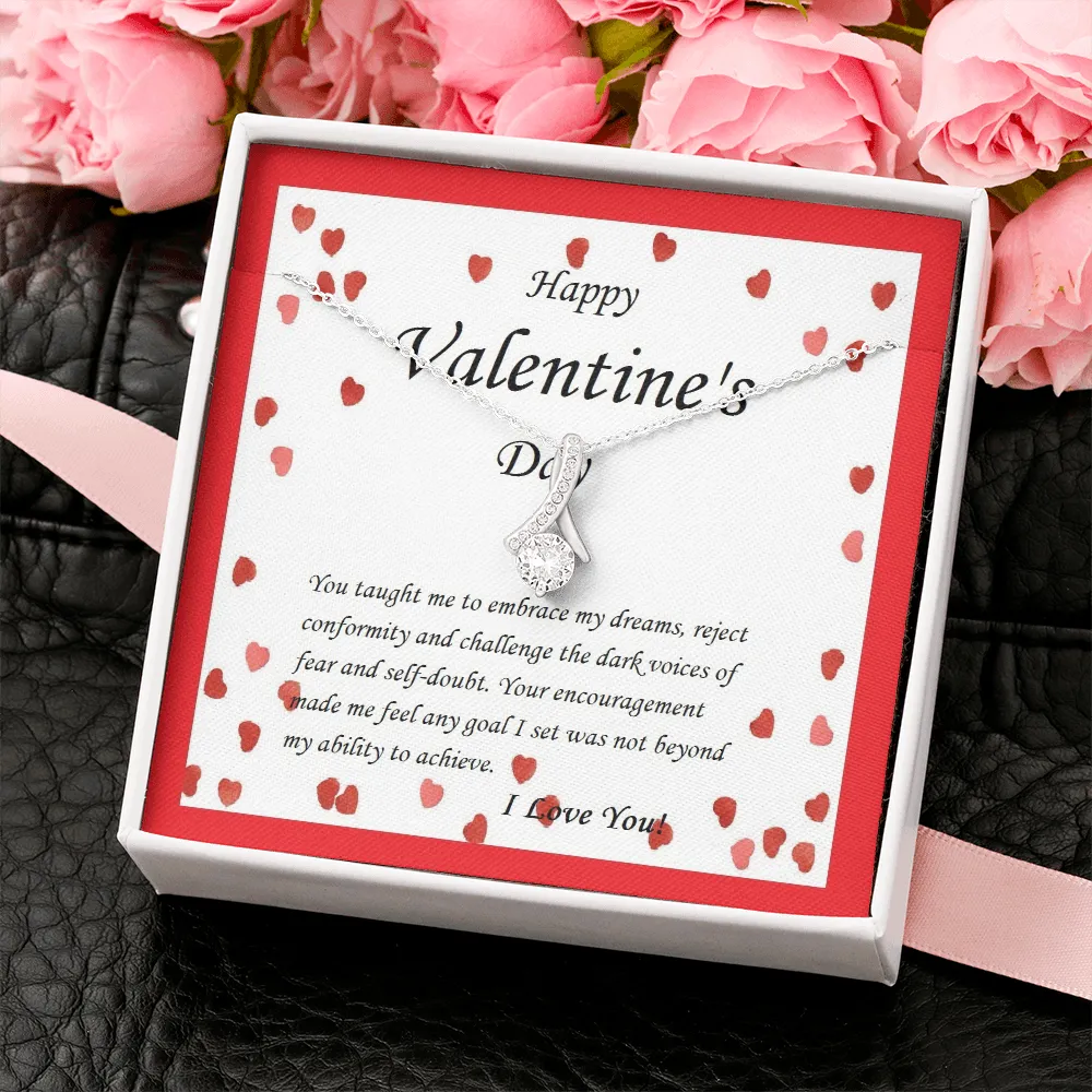ALLURING BEAUTY Necklace, For Her, Valentine's Day, Mother, Wife, Girlfriend, with Custom Message Card