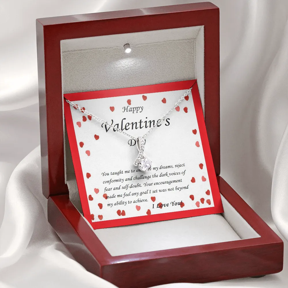 ALLURING BEAUTY Necklace, For Her, Valentine's Day, Mother, Wife, Girlfriend, with Custom Message Card