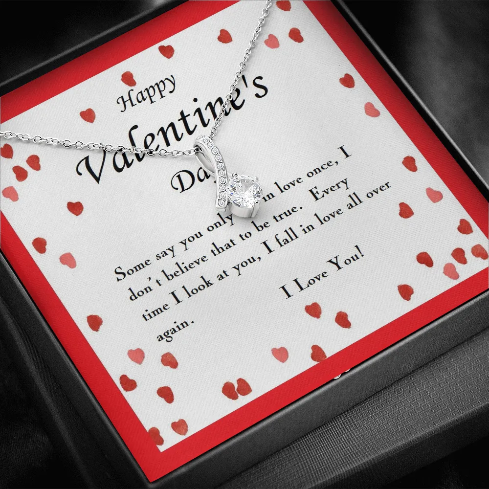 ALLURING BEAUTY Necklace, For Her, Valentine's Day, Mother, Wife, Girlfriend, with Custom Message Card