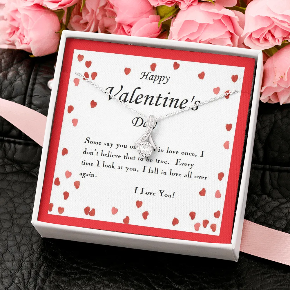 ALLURING BEAUTY Necklace, For Her, Valentine's Day, Mother, Wife, Girlfriend, with Custom Message Card