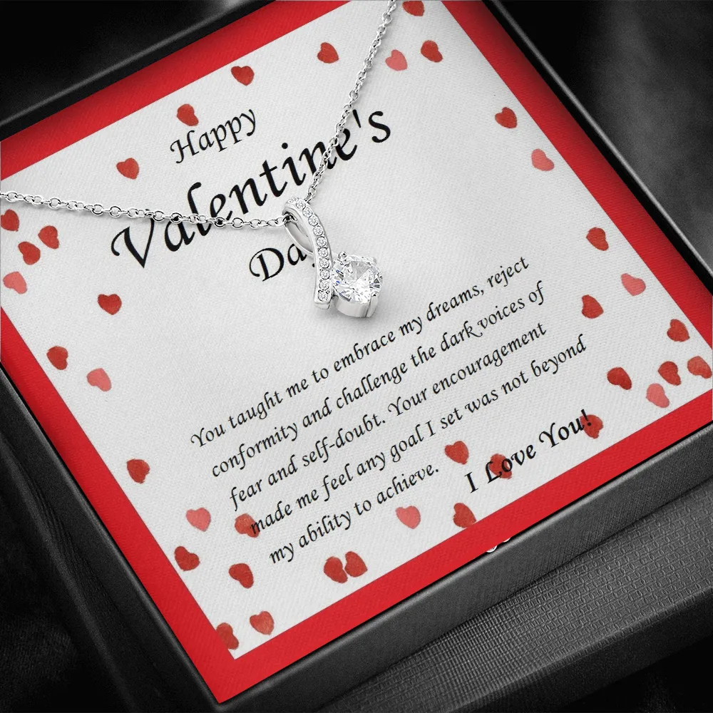 ALLURING BEAUTY Necklace, For Her, Valentine's Day, Mother, Wife, Girlfriend, with Custom Message Card