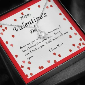 ALLURING BEAUTY Necklace, For Her, Valentine's Day, Mother, Wife, Girlfriend, with Custom Message Card