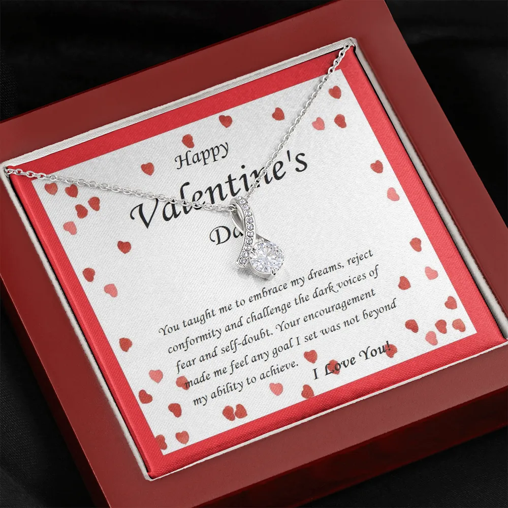 ALLURING BEAUTY Necklace, For Her, Valentine's Day, Mother, Wife, Girlfriend, with Custom Message Card