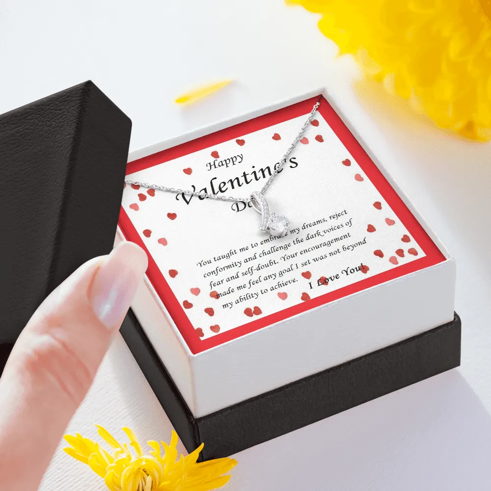 ALLURING BEAUTY Necklace, For Her, Valentine's Day, Mother, Wife, Girlfriend, with Custom Message Card