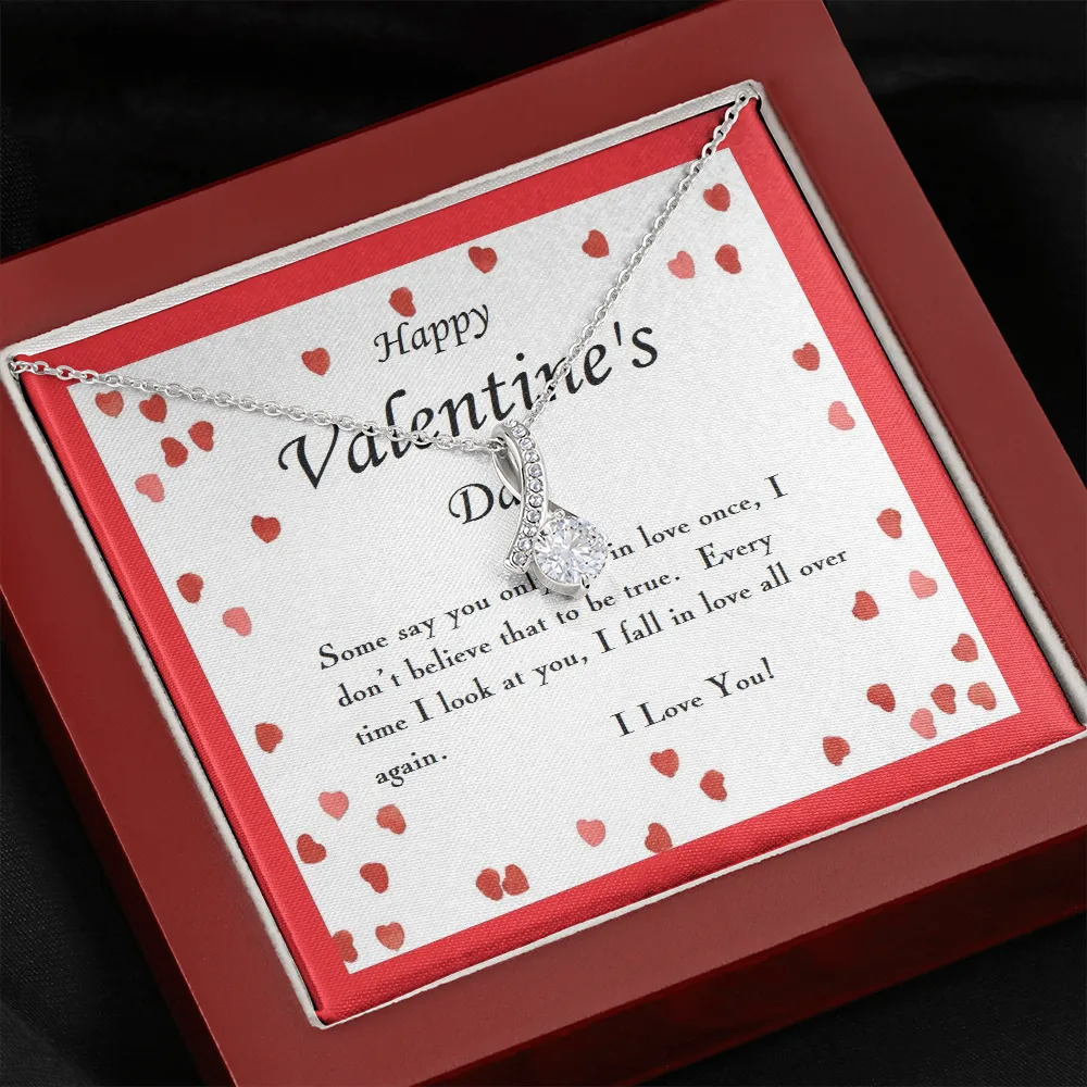 ALLURING BEAUTY Necklace, For Her, Valentine's Day, Mother, Wife, Girlfriend, with Custom Message Card