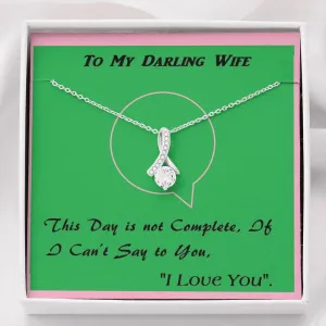 ALLURING BEAUTY Necklace, Gift for Friend, Gift for Her, Wife From Husband, Birthday, Anniversary, Christmas Gift, Message Card, Jewelry