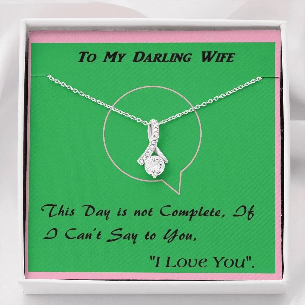 ALLURING BEAUTY Necklace, Gift for Friend, Gift for Her, Wife From Husband, Birthday, Anniversary, Christmas Gift, Message Card, Jewelry