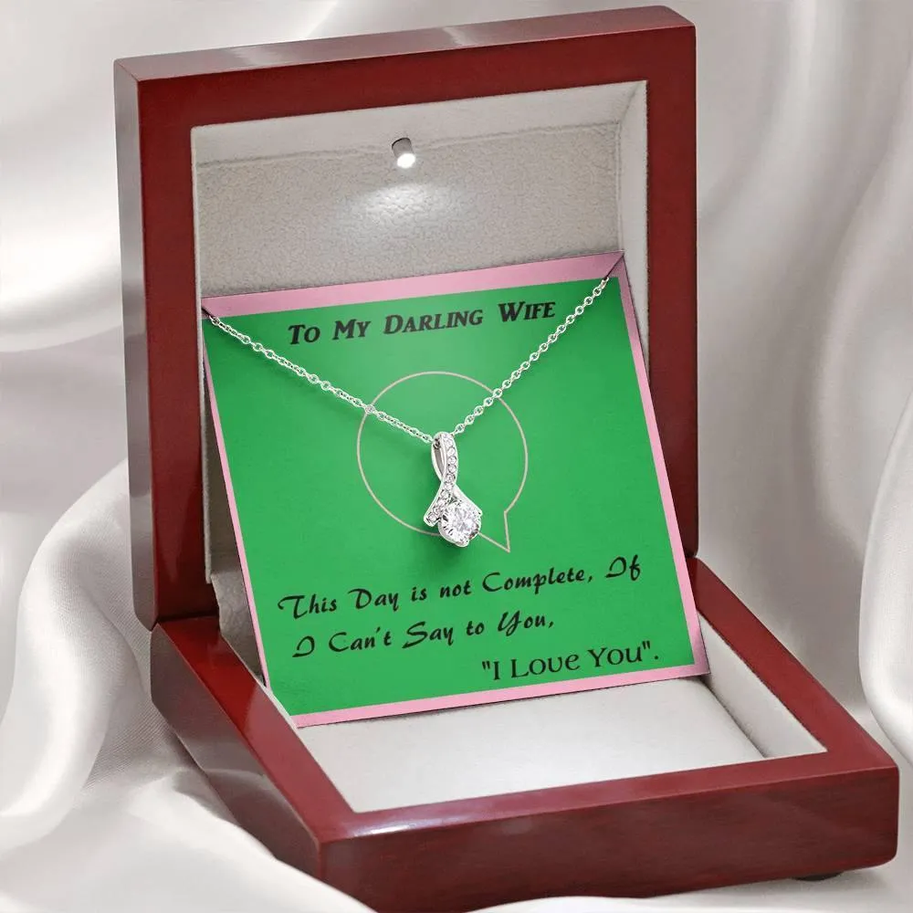 ALLURING BEAUTY Necklace, Gift for Friend, Gift for Her, Wife From Husband, Birthday, Anniversary, Christmas Gift, Message Card, Jewelry