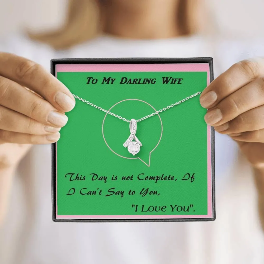 ALLURING BEAUTY Necklace, Gift for Friend, Gift for Her, Wife From Husband, Birthday, Anniversary, Christmas Gift, Message Card, Jewelry