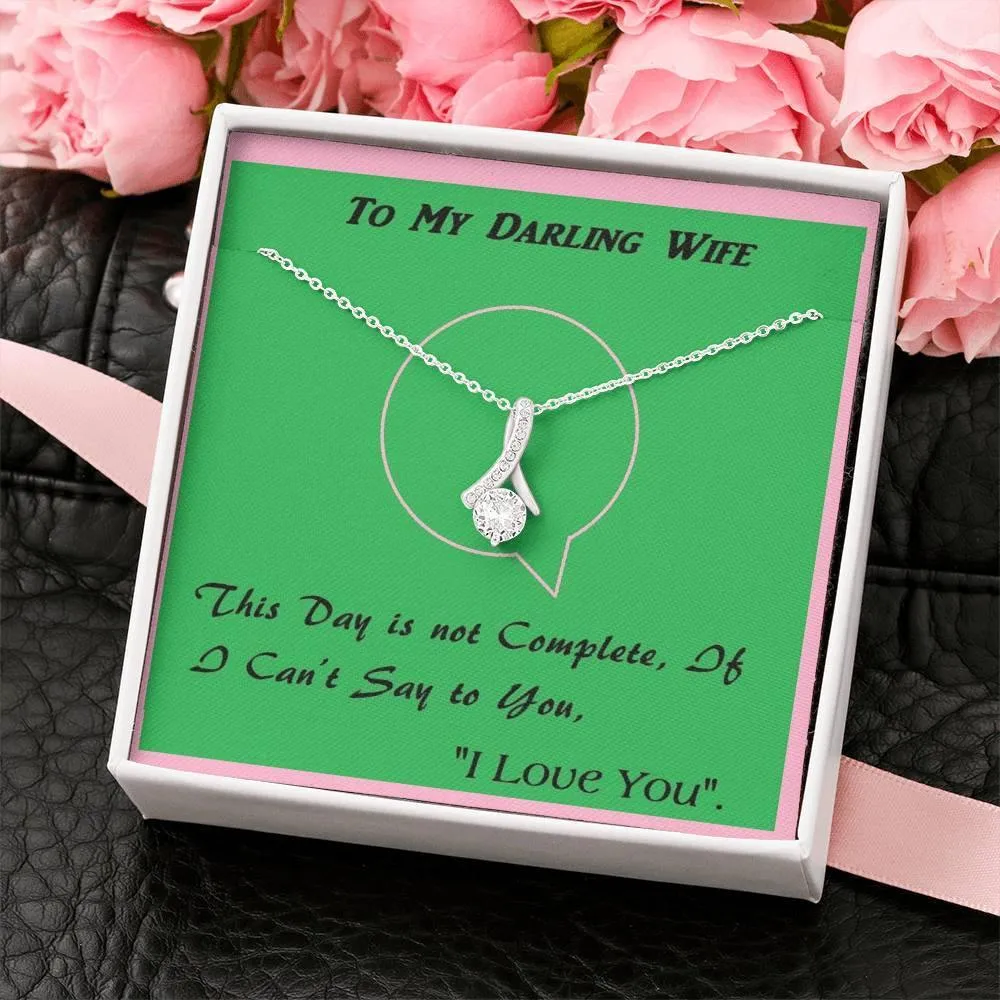 ALLURING BEAUTY Necklace, Gift for Friend, Gift for Her, Wife From Husband, Birthday, Anniversary, Christmas Gift, Message Card, Jewelry
