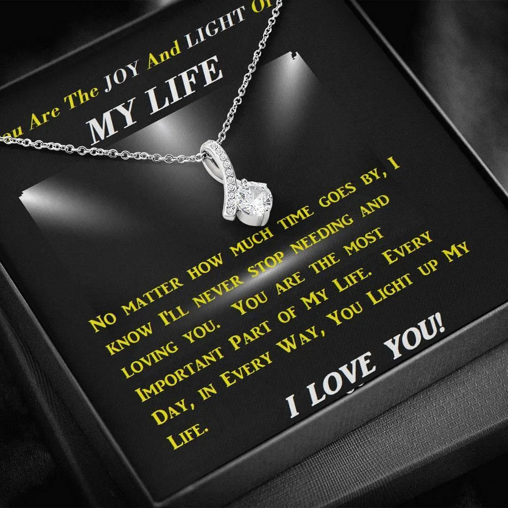 ALLURING BEAUTY Necklace, Gift for Her, Girlfriend, Daughter, Mother, Mom, Mamma, Mum, Birthday, Christmas, Custom Message Card
