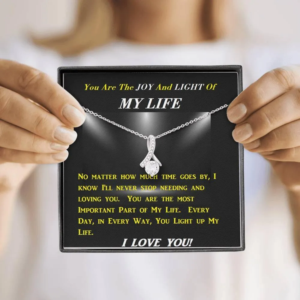 ALLURING BEAUTY Necklace, Gift for Her, Girlfriend, Daughter, Mother, Mom, Mamma, Mum, Birthday, Christmas, Custom Message Card