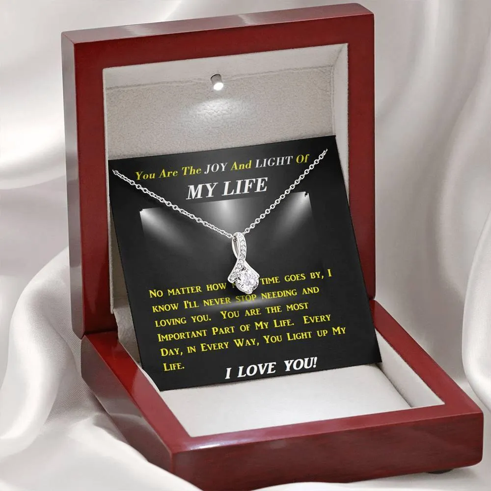 ALLURING BEAUTY Necklace, Gift for Her, Girlfriend, Daughter, Mother, Mom, Mamma, Mum, Birthday, Christmas, Custom Message Card