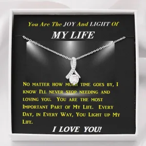 ALLURING BEAUTY Necklace, Gift for Her, Girlfriend, Daughter, Mother, Mom, Mamma, Mum, Birthday, Christmas, Custom Message Card