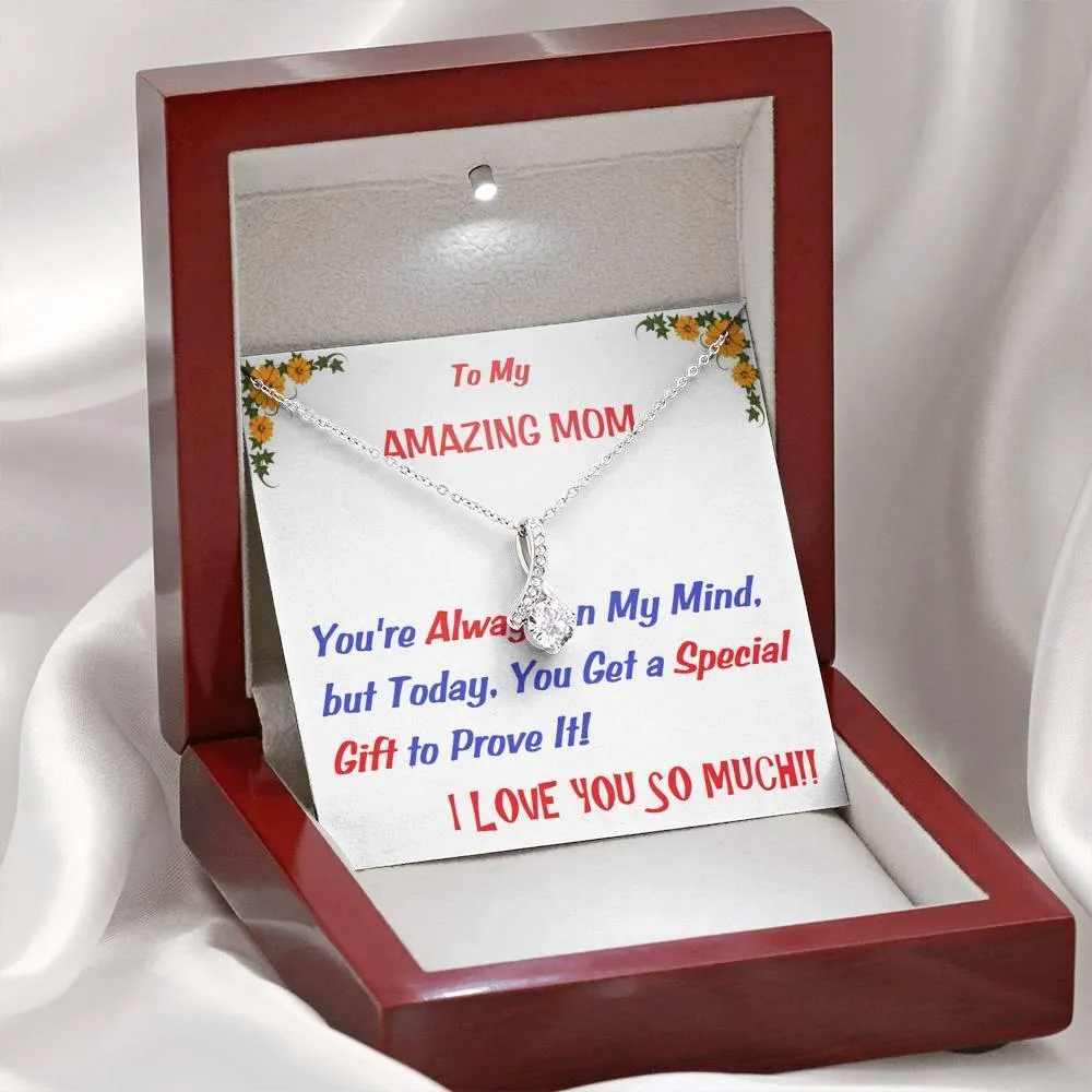 ALLURING BEAUTY Necklace, To My Mom Gift, Message Card