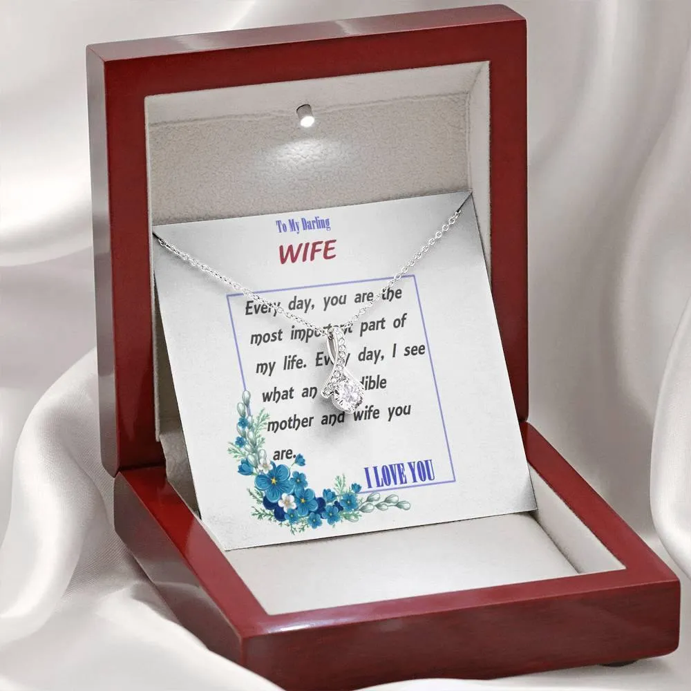 ALLURING BEAUTY Necklace, Wife Gift, Christmas, Soulmate Necklace, Message Card